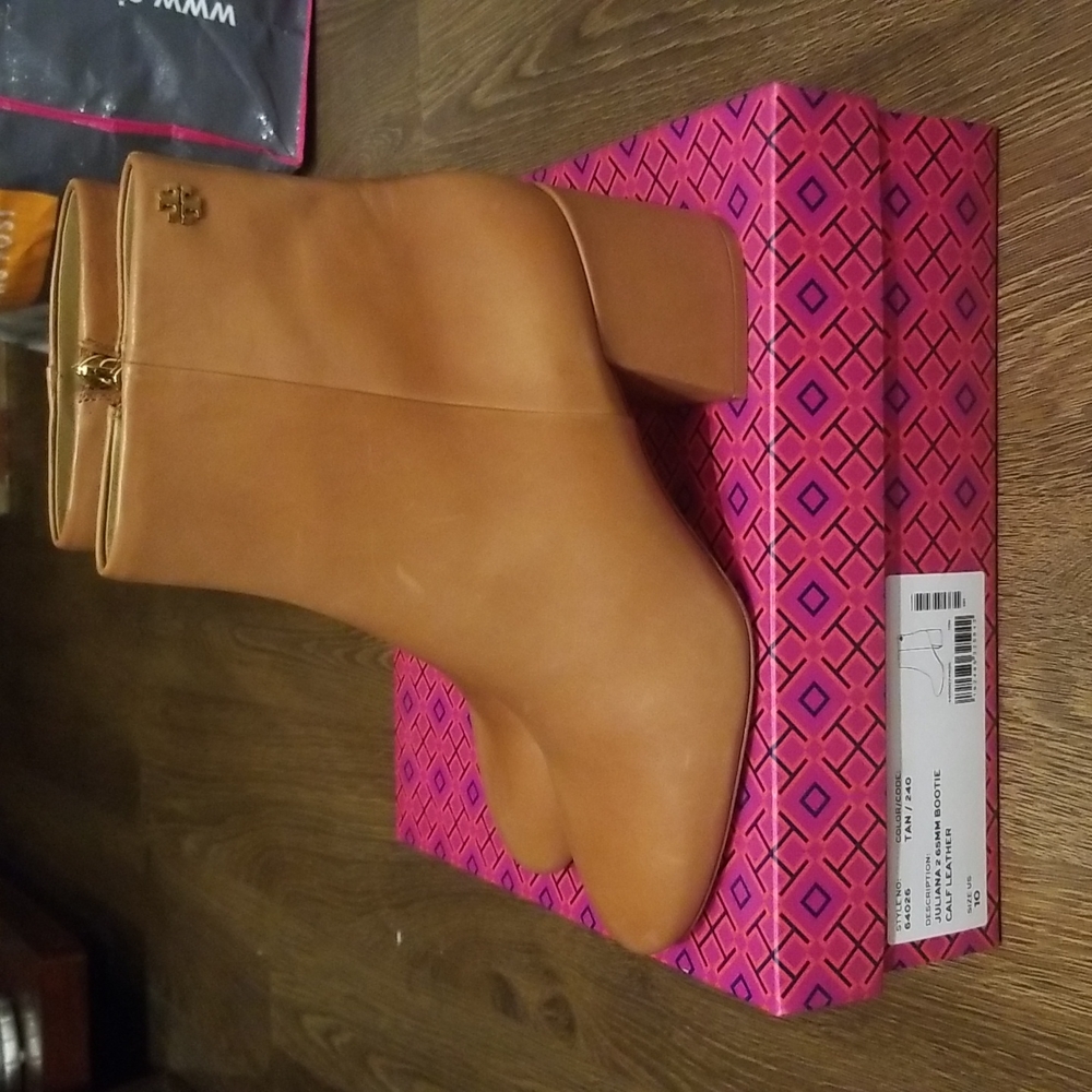 New Tory Burch Juliana 2 Leather Bootie Size 10 - Picture 5 of 12
